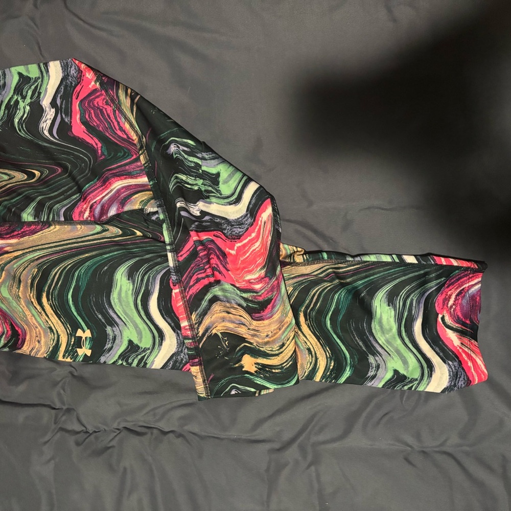 Under Armour Kids Leggings - Black, Green, Pink, Gold Swirl